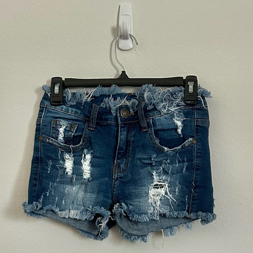 Machine Distressed Jean Shorts